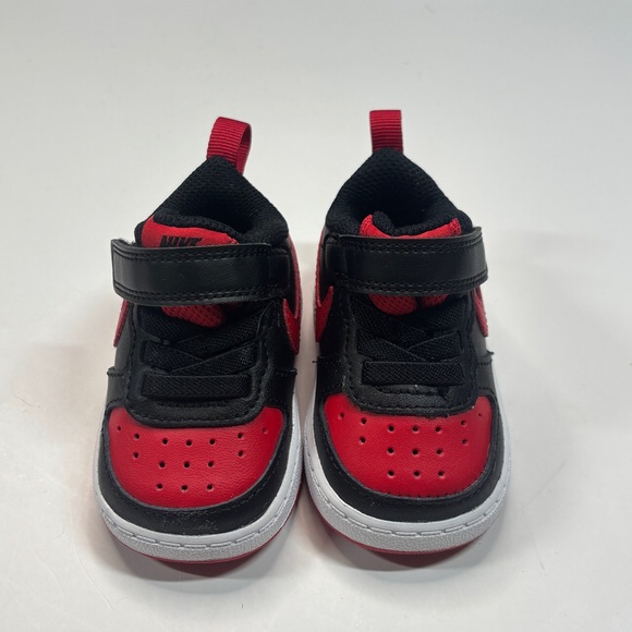 Nike Court Borough Low 2 Red Black Toddler Infant Sneakers Shoes Size 2C - Picture 16 of 16